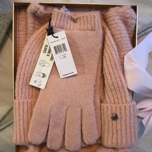 Glove, scarf, and hat